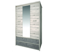 Трехстворчатый шкаф для одежды с зеркалом Джаз 3DG4S Z оникс Трехстворчатый шкаф для одежды с зеркалом Джаз 3DG4S Z оникс