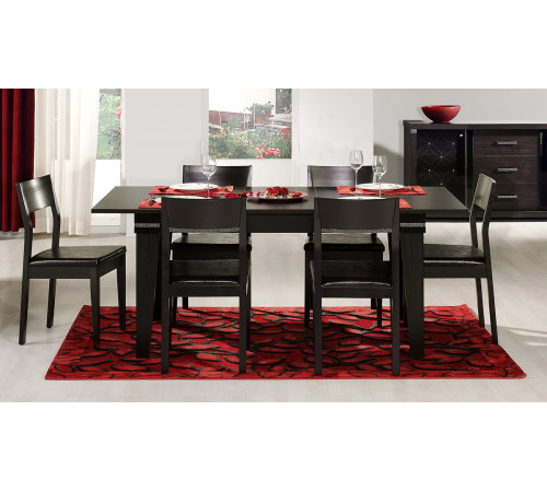 Раскладной обеденный стол для гостиной Мира MIRA-04 венге Раскладной обеденный стол для гостиной Мира MIRA-04 венге