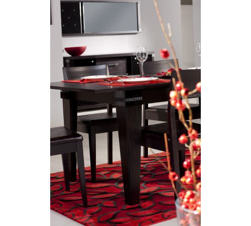 Раскладной обеденный стол для гостиной Мира MIRA-04 венге Раскладной обеденный стол для гостиной Мира MIRA-04 венге