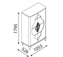 Шкаф витрина 2-х дверная Легенда LEGN-13  Шкаф витрина 2-х дверная Легенда LEGN-13