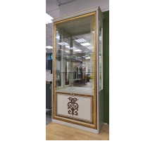 Шкаф-витрина двухдверный Анита (бежевый глянец) Шкаф-витрина двухдверный Анита (бежевый глянец)