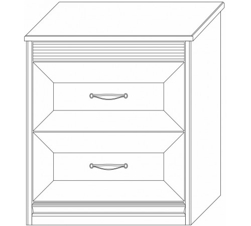 Тумба прикроватная Неаполь Ясень анкор светлый (патина "серебро")