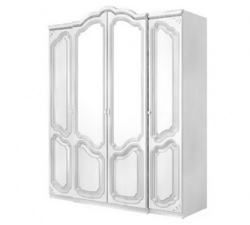 Четырехстворчатый шкаф Орхидея СП-002-14 (белый) Четырехстворчатый шкаф Орхидея СП-002-14 (белый)