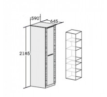 Одностворчатый шкаф с полками для спальни Элана, цвет Бодега белая Одностворчатый шкаф с полками для спальни Элана, цвет Бодега белая