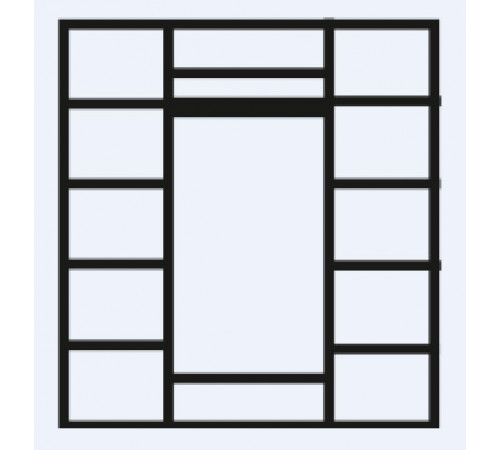 Четырехстворчатый шкаф для одежды Венеция ВНШ2/4 (дуб седан) Четырехстворчатый шкаф для одежды Венеция ВНШ2/4 (дуб седан)