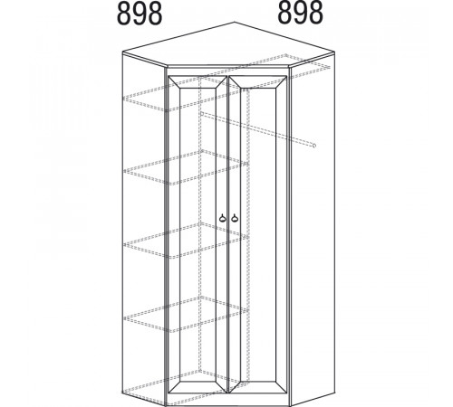 Шкаф для одежды в гостиную Инна 606 темный Шкаф для одежды в гостиную Инна 606 темный